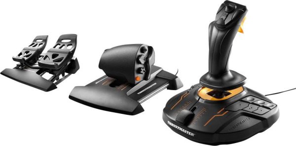 Thrustmaster T16000M FCS Flight Pack Joystick do symulatorów lotu USB PC czarny zawiera pedały, z suwakiem