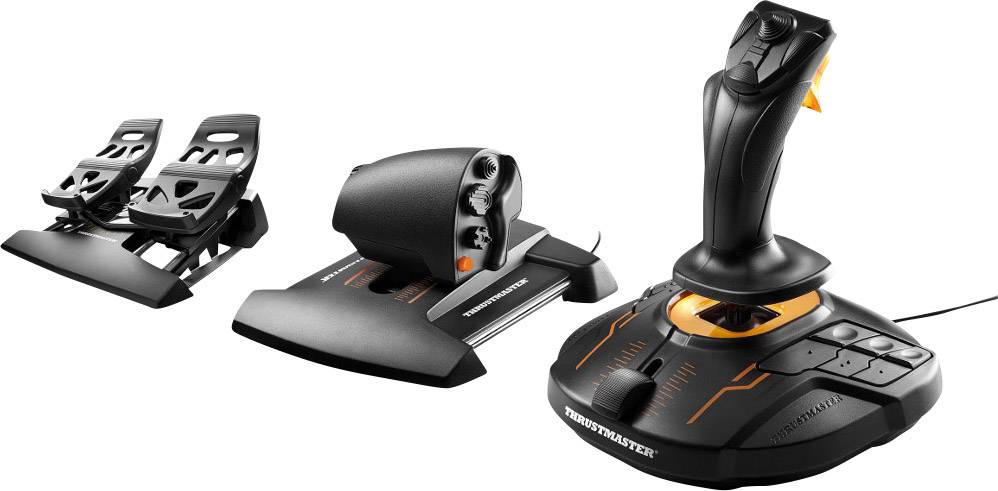 Thrustmaster T16000M FCS Flight Pack Joystick do symulatorów lotu USB PC czarny zawiera pedały, z suwakiem - obrazek 1