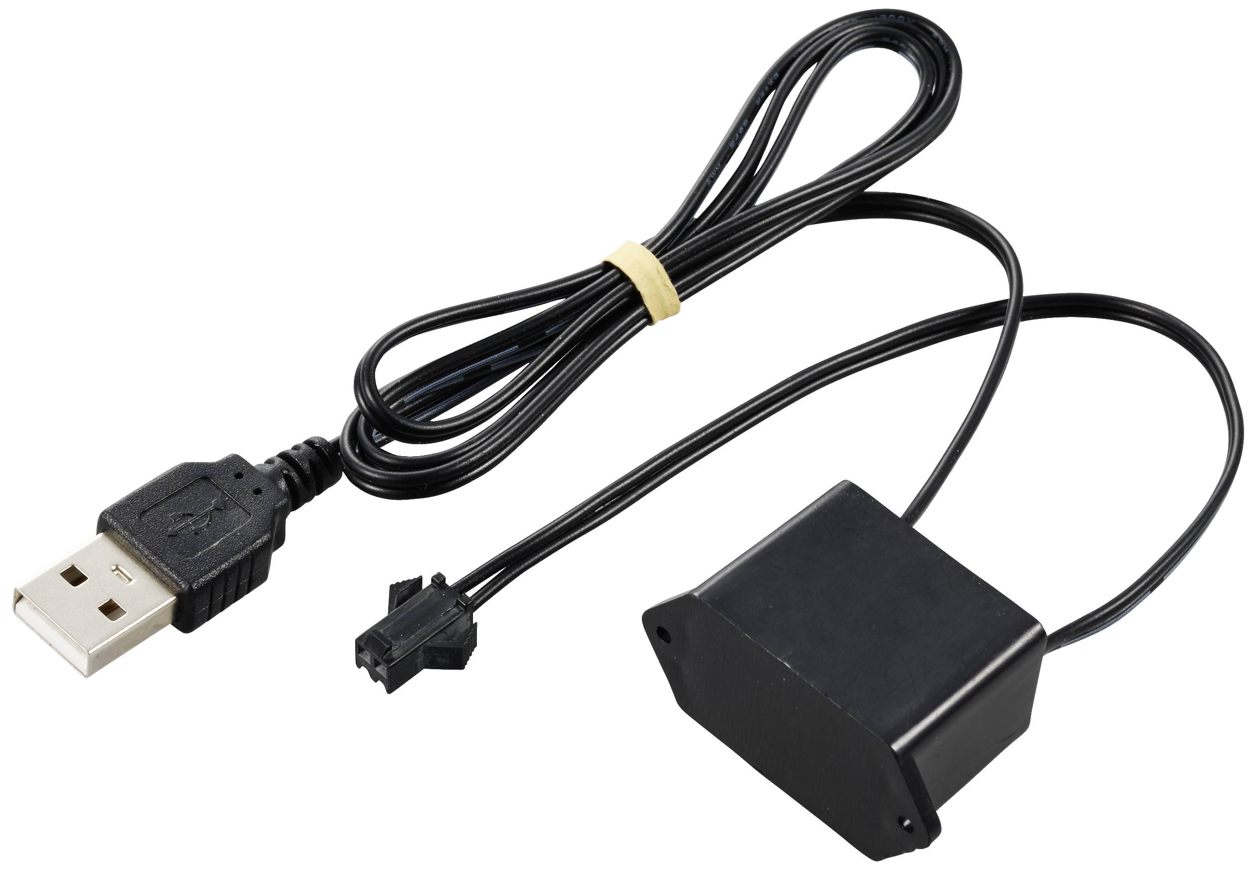 TRU COMPONENTS Inwerter EL 5 V/DC czarny (D x S x W) 40 x 18 x 23 mm - obrazek 1