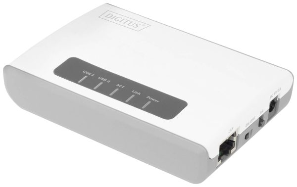 Sieciowy serwer wydruku Digitus DN-13024 USB-A, LAN (10/100 MBit/s), WLAN