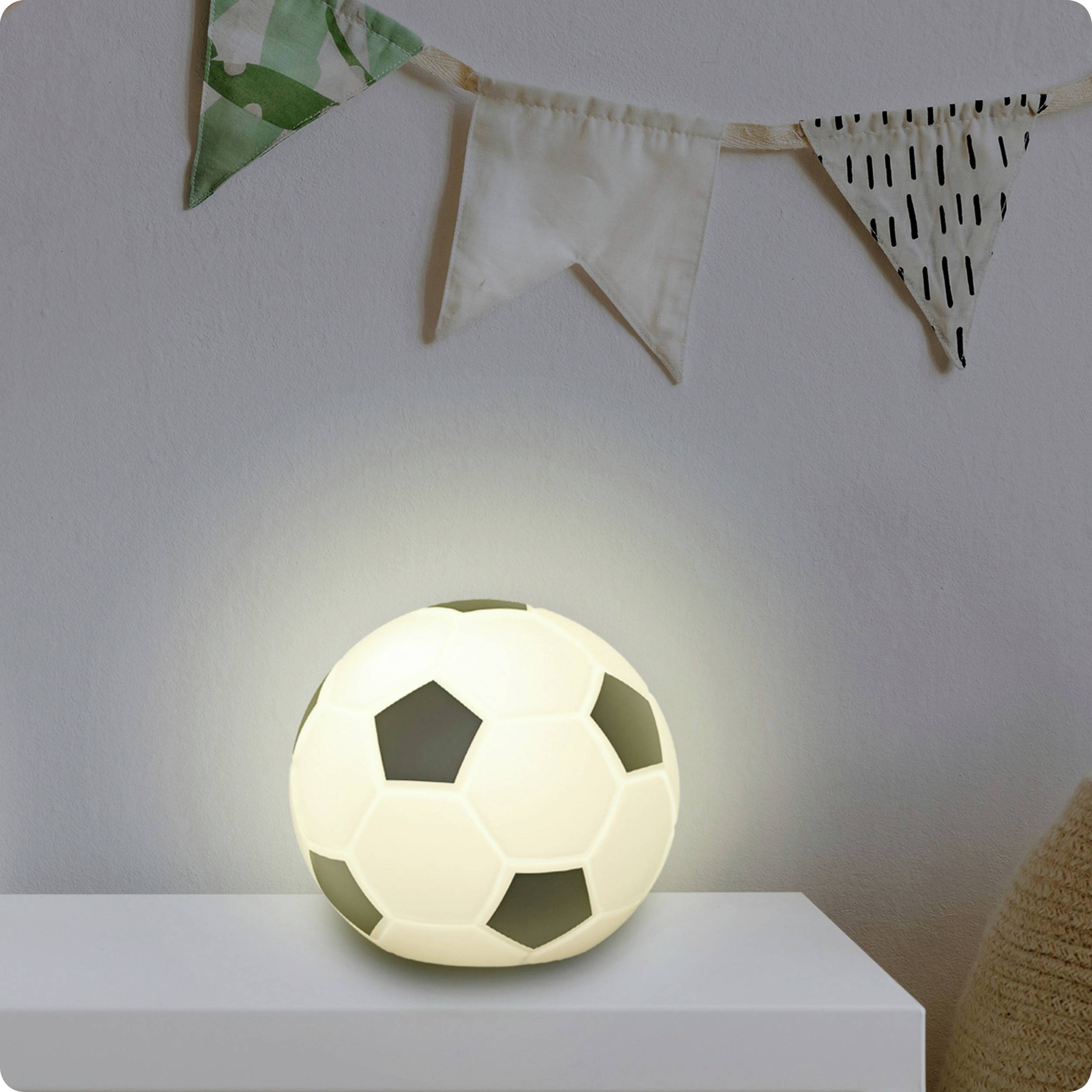 Świecąca kula LED, Lampka nocna LED Ansmann LED-Silikonlicht Fußball wiederaufladbar 1800-0099 LED - obrazek 1