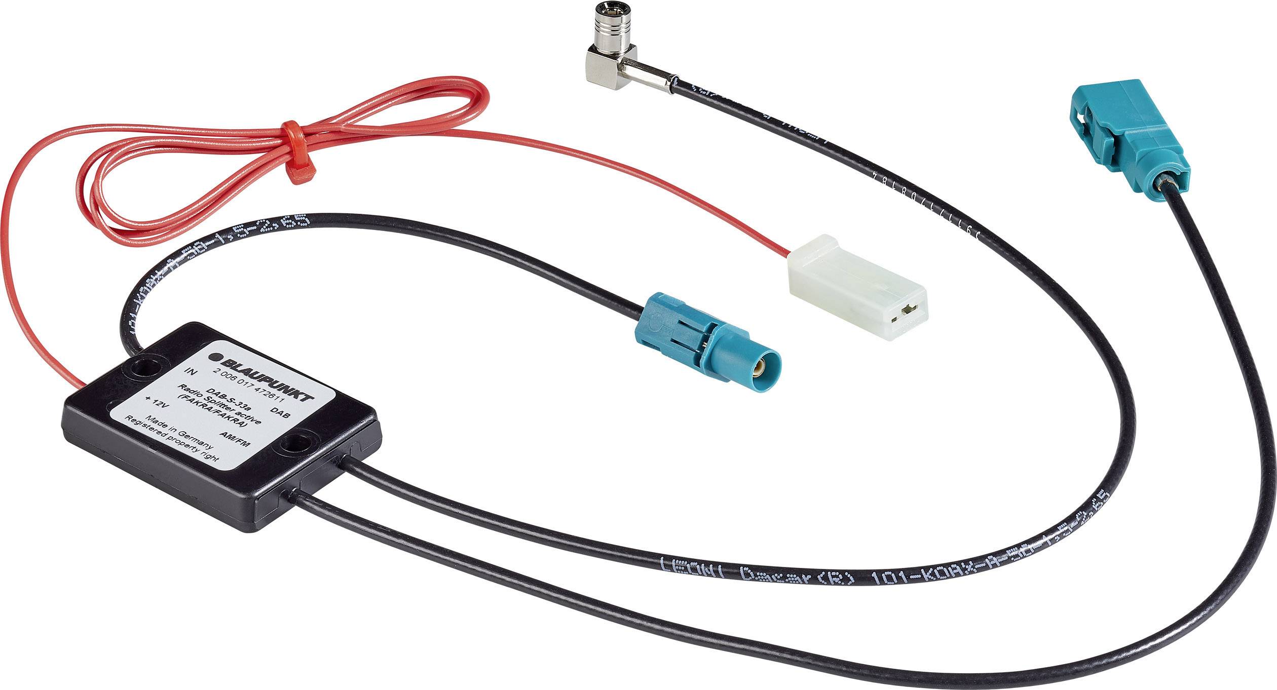 Blaupunkt Adapter anteny samochodowej SMBA-(FAKRA) Z wtyczką konstrukcja aktywna z wzmocnieniem sygnału 2006017472611 - obrazek 1