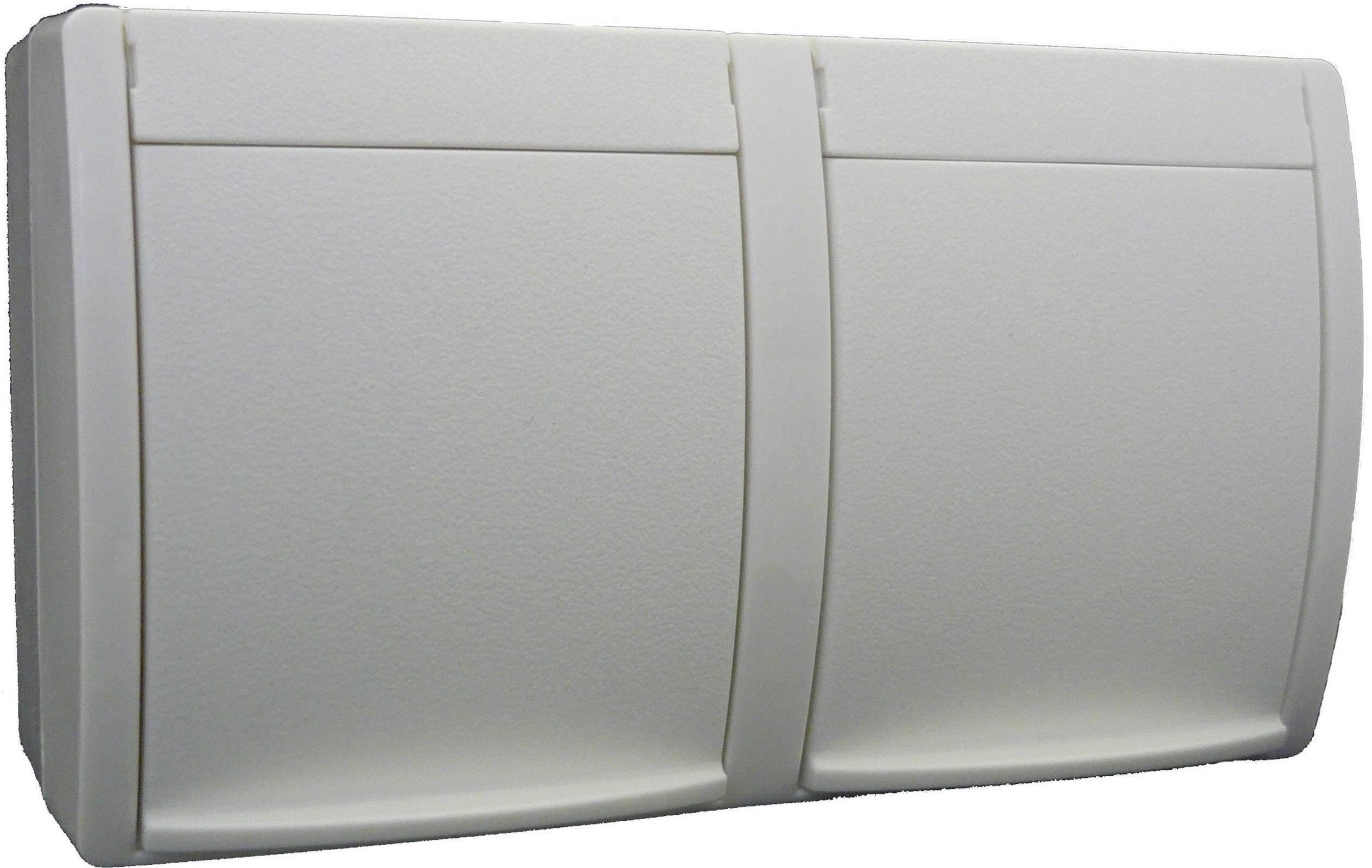 Busch-Jaeger 20/2 EW-54 Osprzęt elektroinstalacyjny do pomieszczeń wilgotnych Gniazdo elektryczne podwójne Ocean, natynk - obrazek 1