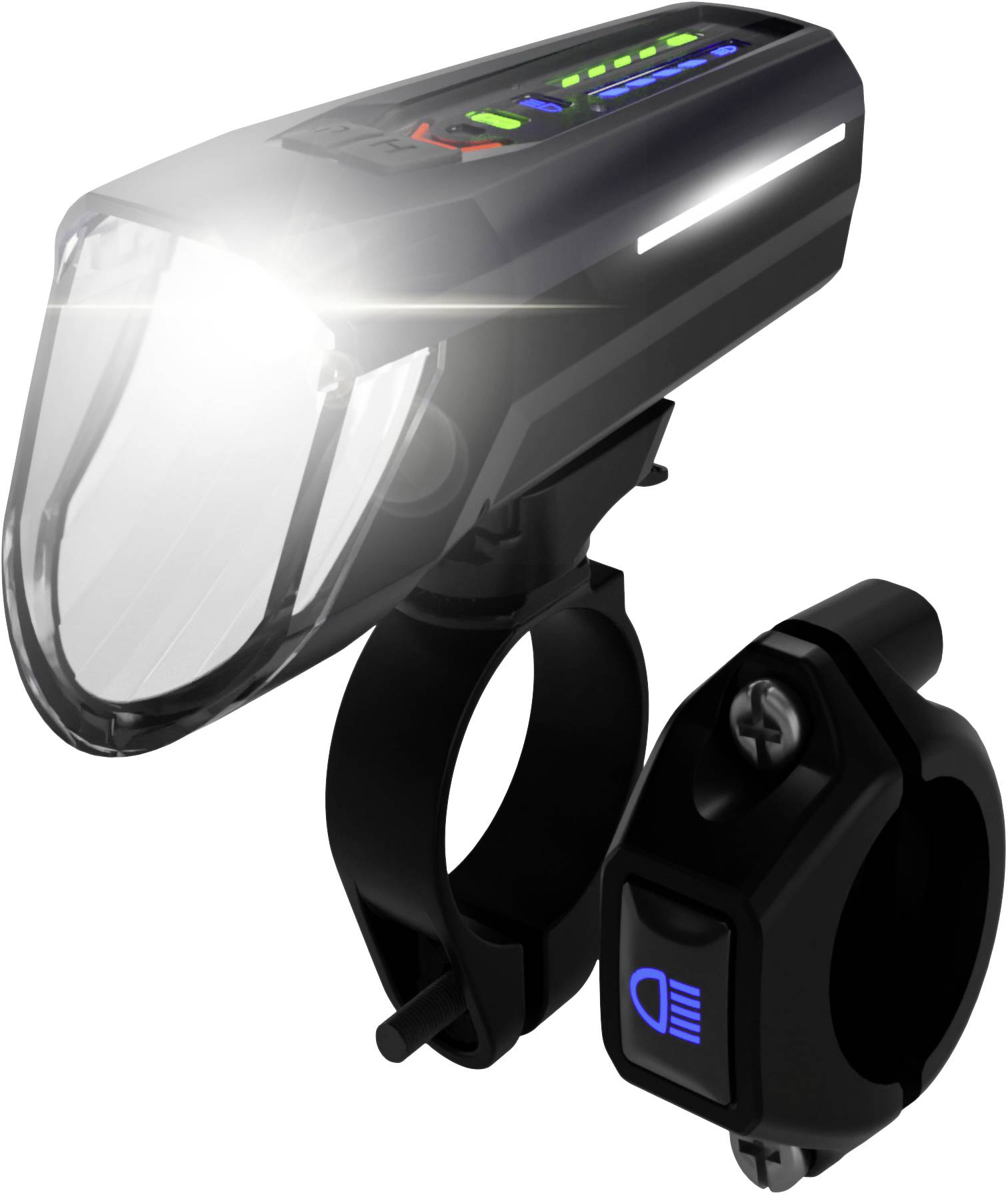 FISCHER FAHRRAD Lampa rowerowa przednia LED bateryjne czarny - obrazek 1
