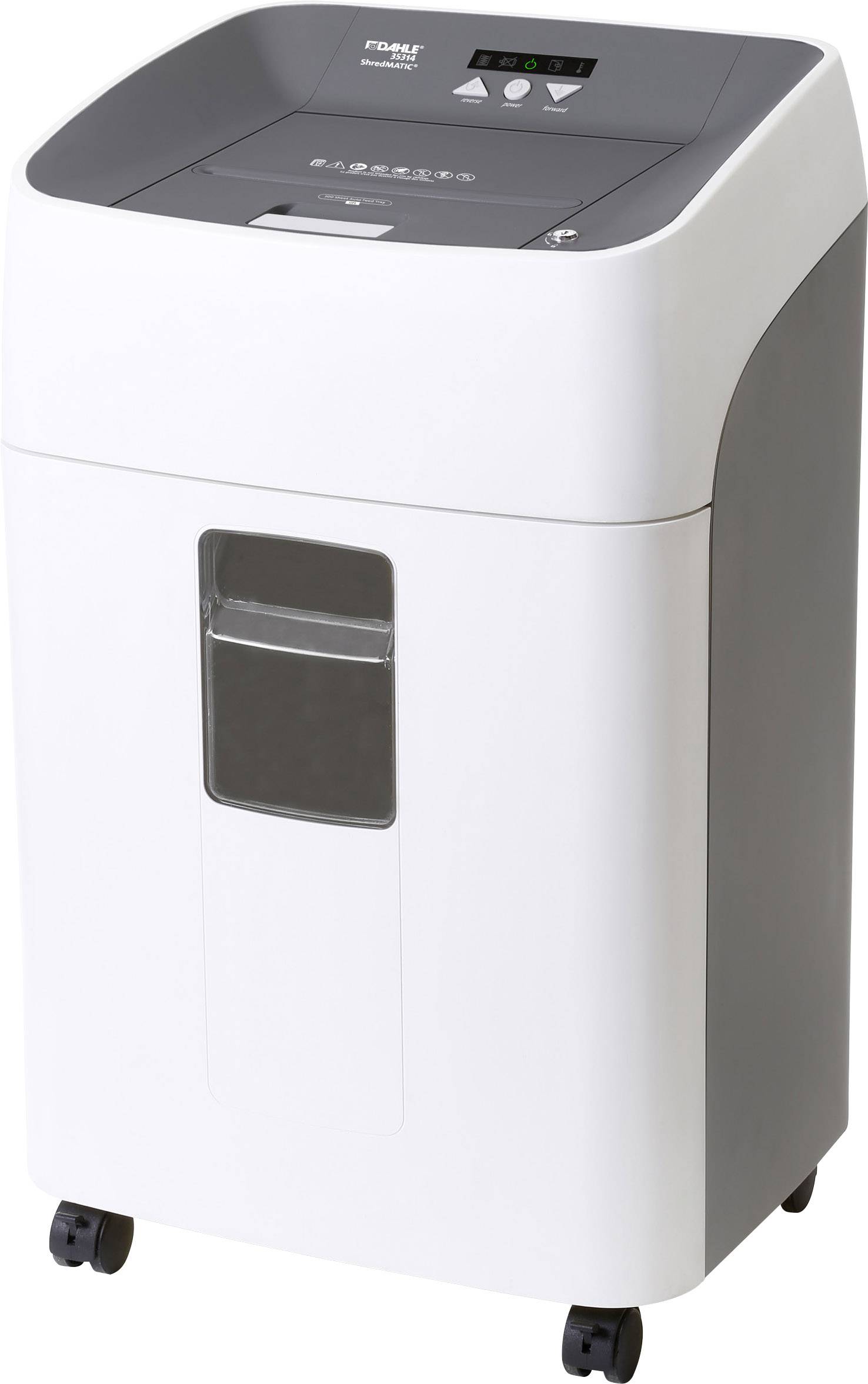 Dahle ShredMATIC 35314 Niszczarka 300 ark. Cięcie na drobne elem. P-4 40 l Niszczy także płyty CD, karty kredytowe, zszy - obrazek 1