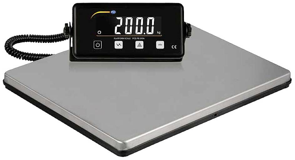 PCE Instruments Waga platformowa PCE-PB 200N Zakres pomiaru maks. 200 kg Podziałka 100 g bateryjne, z sieci elektrycznej - obrazek 1