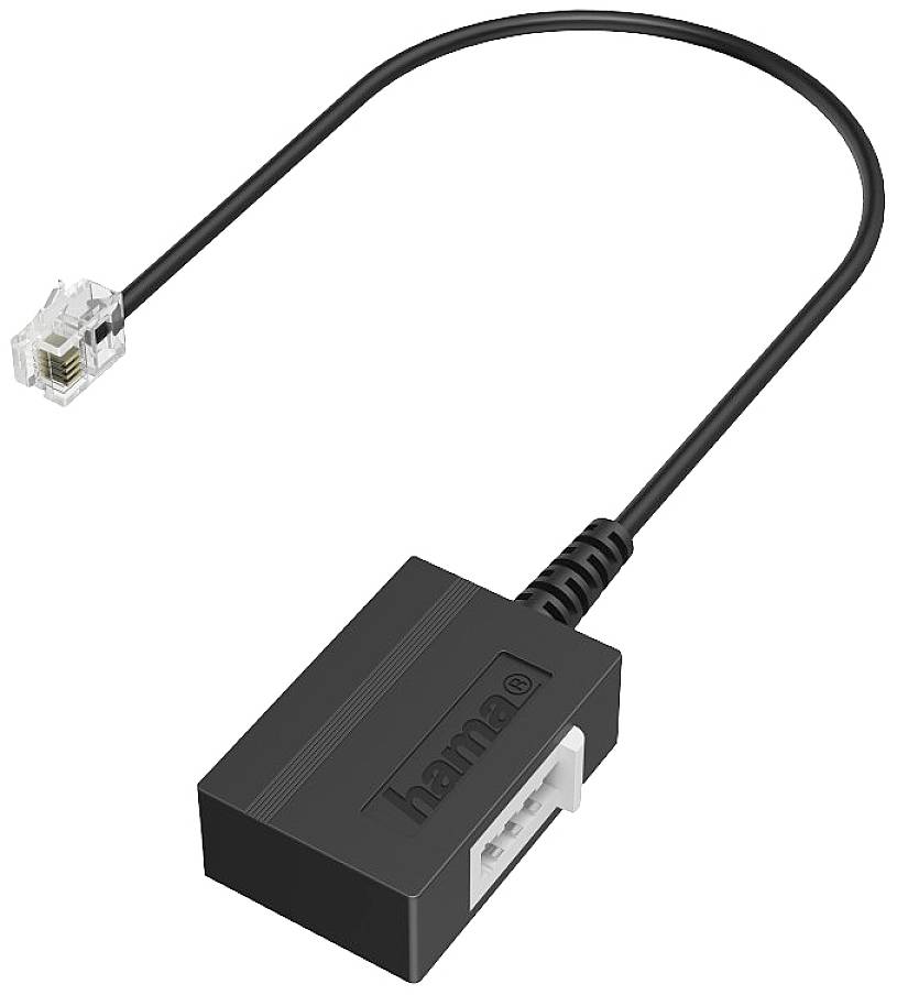 kabel RJ11, TAE-F Hama Telefon-Adapter, Modular-Stecker 6p4c - TAE-F-Buchse, 0,2 m 00201130, 0.2 m - obrazek 1