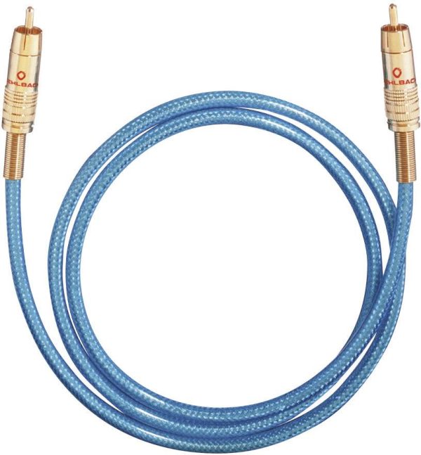 Kabel cyfrowy RCA, Oehlbach NF113, wtyk RCA / wtyk RCA, 75 Ohm, niebieski, 0,5 m