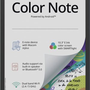 Czytnik eBook PocketBook PocketBook Color Note – Stormy Sea DACH 26.2 cm (10.3 cal) czarny Czytnik eBook PocketBook PocketBook Color Note – Stormy Sea DACH 26.2 cm (10.3 cal) czarny