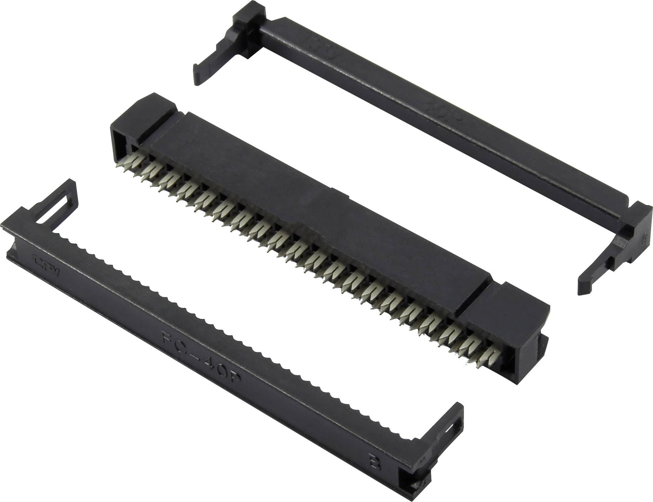 Connfly DS1016-16MA2BB Złącze męskie z reduktorem naprężeń kablowych Wymiary siatki: 2.54 mm Ilość pinów: 16 Ilość rzędó - obrazek 1