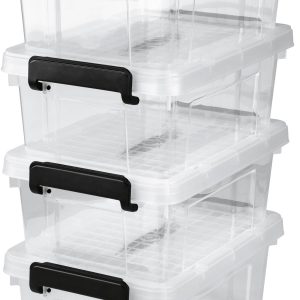 easymaxx 15016 pojemniki magazynowe przeźroczysty, czarny 4 szt. easymaxx 15016 pojemniki magazynowe przeźroczysty, czarny 4 szt.