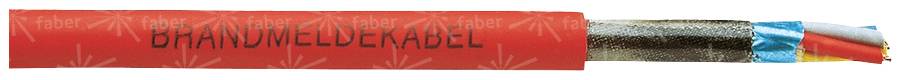 Faber Kabel 100283 Kabel przeciwpożarowy JE-H(ST)H..E90 2 x 2 x 0.8 mm czerwony Produkty w metrach bieżących - obrazek 1