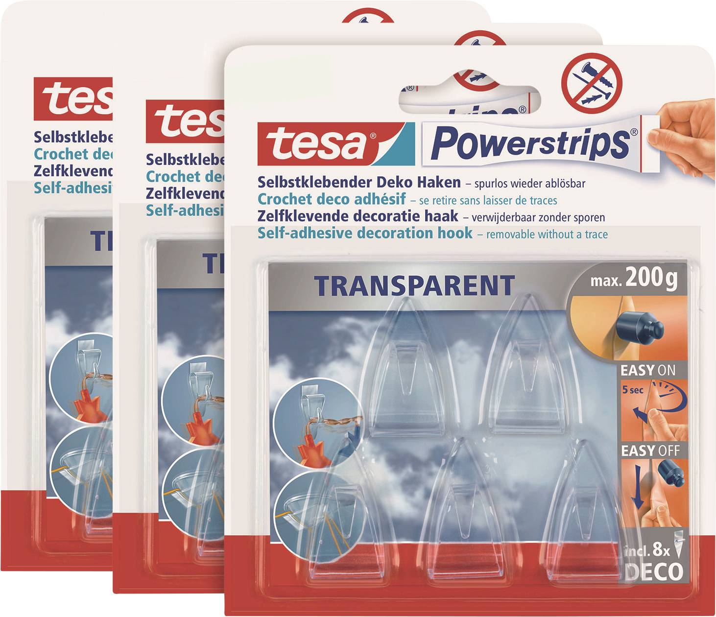 Hak samoprzylepny tesa POWERSTRIPS® 58900-00500-04 15 szt. - obrazek 1