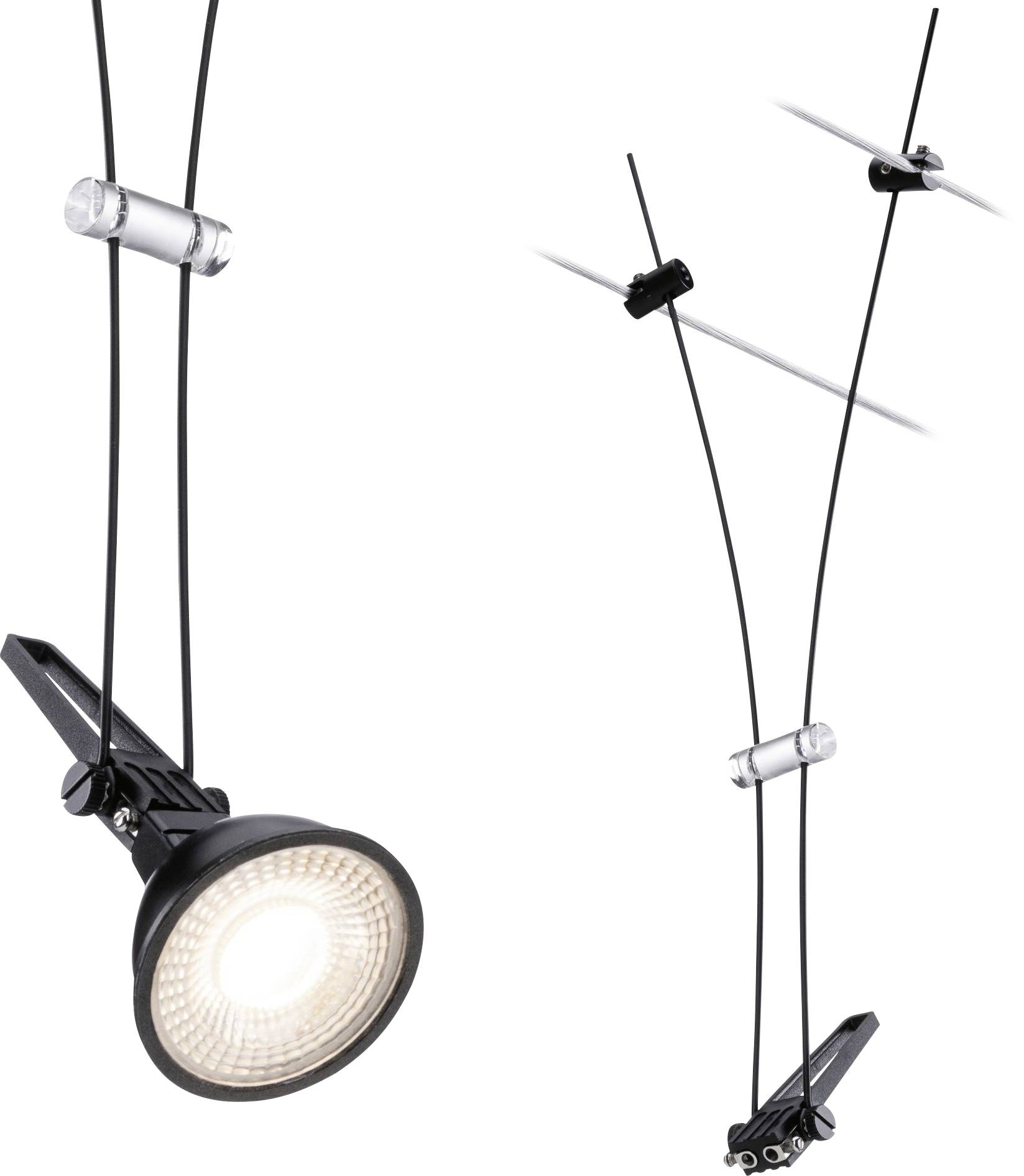 Lampa do systemu kablowego, niskonapięciowego Paulmann GU5.3 czarny (matowy) - obrazek 1