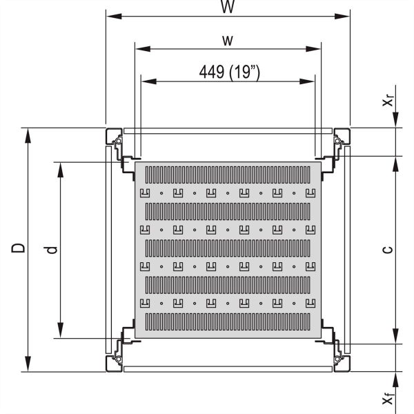 nVent SCHROFF 22117845 Shelf (S x G) 600 mm x 480 mm 1 szt.