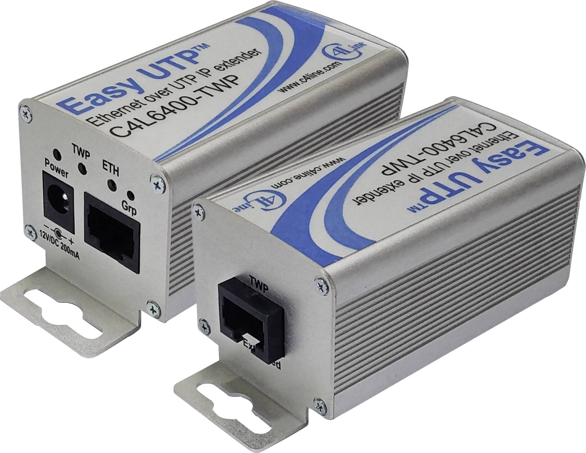Renkforce RF-2871000 Przedłużacz sieciowy 2 przewodowa Maksymalny zasięg: 500 m 2 szt. 100 MBit/s bez funkcji PoE - obrazek 1
