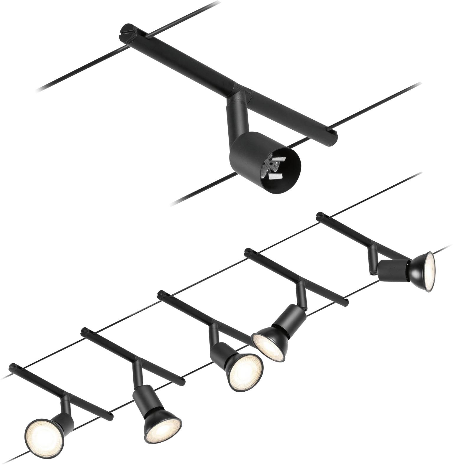 Kompletny system kablowy Paulmann Wire Systems 94446 GU5.3 czarny (matowy), chrom - obrazek 1