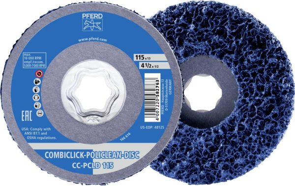 PFERD COMBICLICK POLICLEAN PLUS PCLD włóknina czyszcząca Ø 115×13 mm do zgrubnych prac czyszczących PFERD TOOLS 44692275