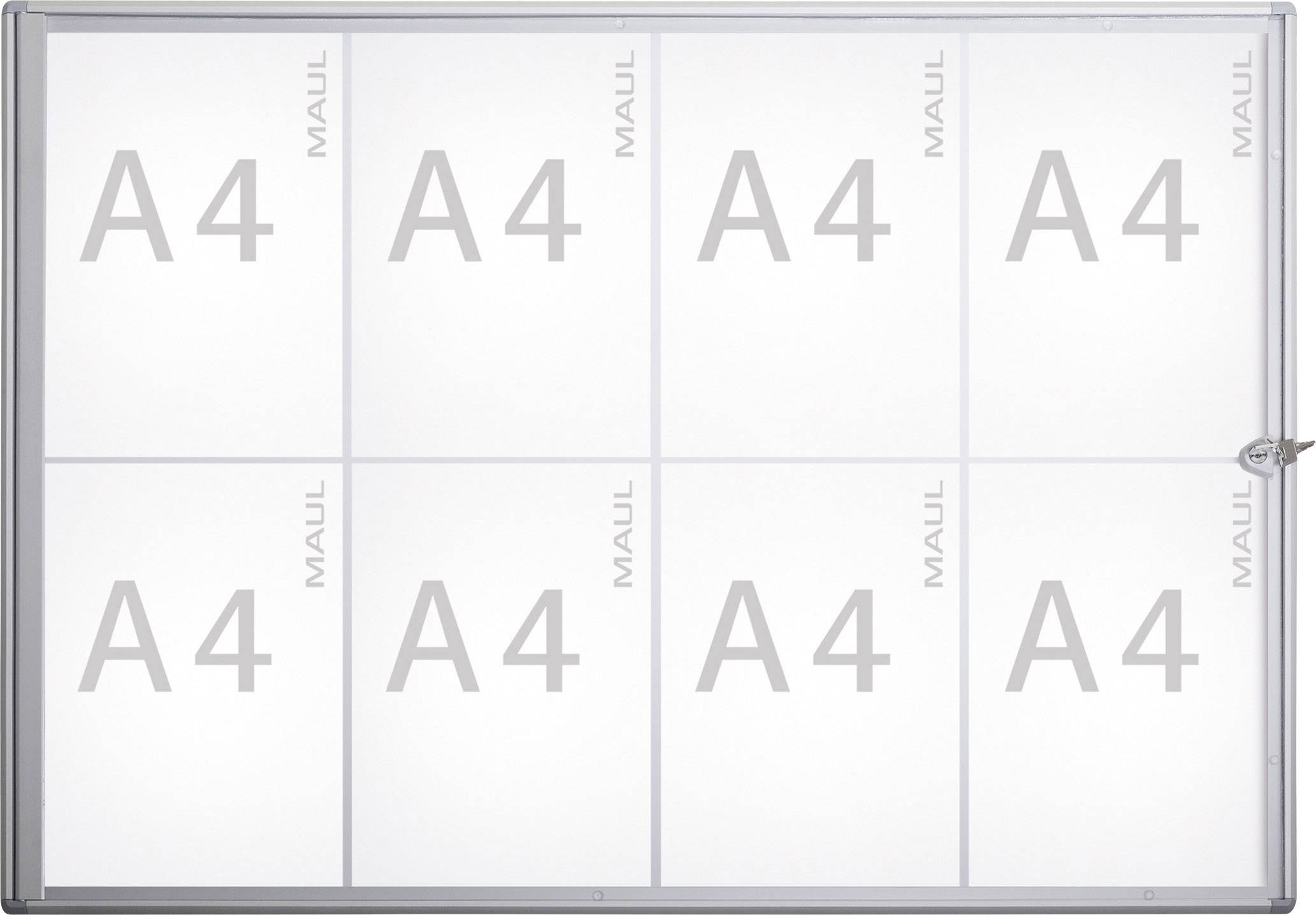 Maul Gablota MAULextraslim Zastosowanie do formatu papieru: 8 x DIN A4 wewnątrz 6820808 aluminium srebrny 1 szt. - obrazek 1