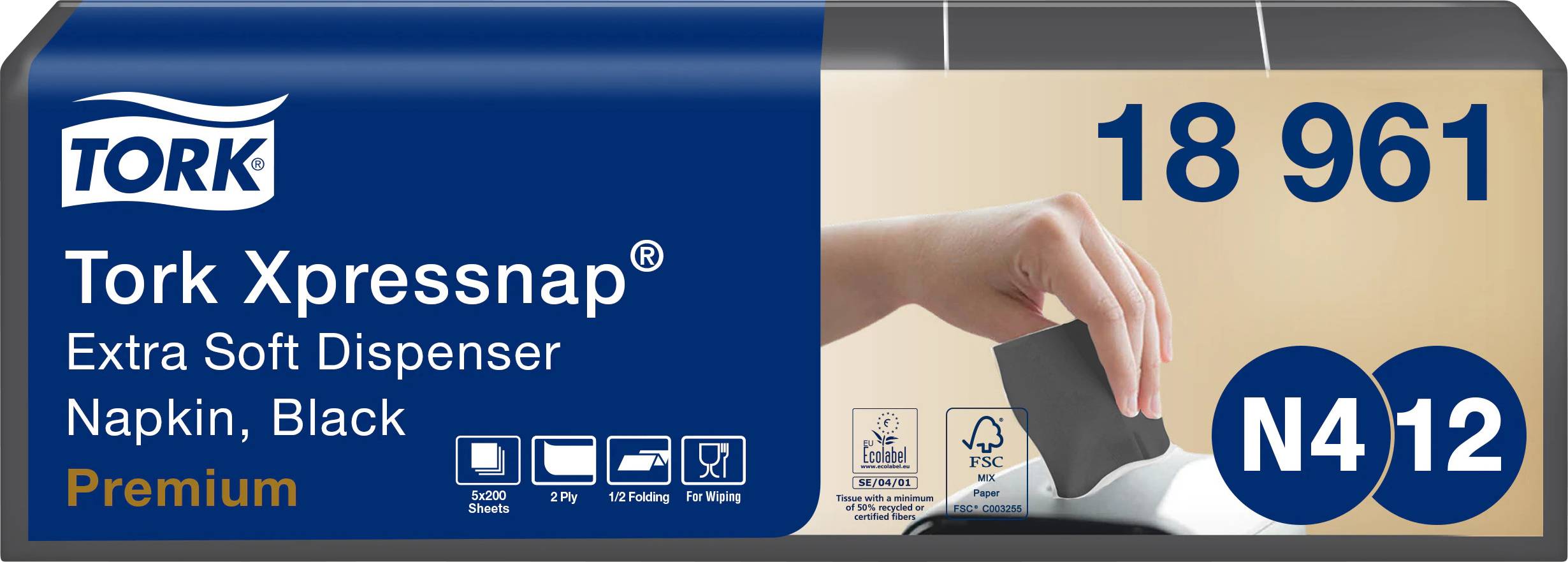 Serwetka papierowa TORK Xpressnap® 18961, 8 szt. - obrazek 1