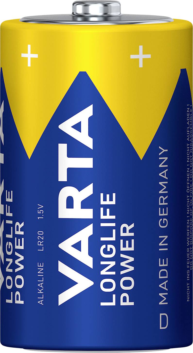 Varta Longlife Power D Bateria D/R20 alkaliczno-manganowe 15800 mAh 1.5 V 20 szt. - obrazek 1