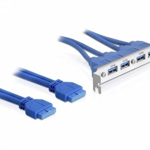 Delock 2 x USB 3.0 19-pin – 4 x USB 3.0-A Zaślepka do komputerów 1 szt. Delock 2 x USB 3.0 19-pin – 4 x USB 3.0-A Zaślepka do komputerów 1 szt.