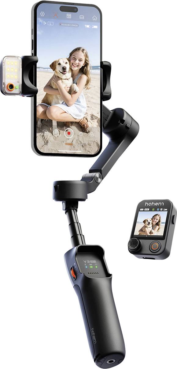 Gimbal elektryczny Hohem iSteady V3 Ultra BLK 1/4 cala Bluetooth, Zintegrowany akumulator, zintegrowany statyw, z uchwyt - obrazek 1