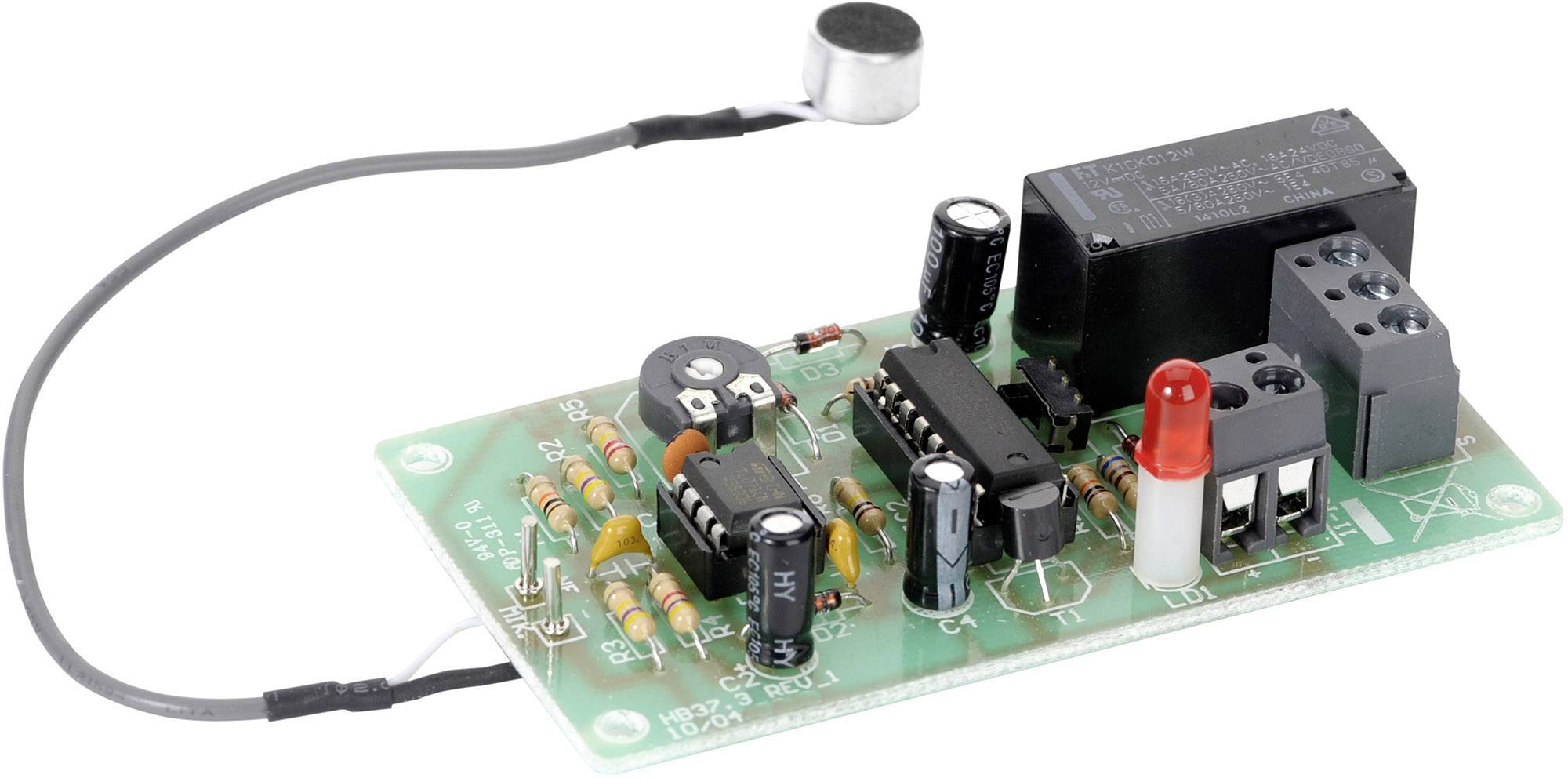 Klaskacz z mikrofonem pojemnościowym Conrad, max. 500 W, max. 5 A, max. 15 V, zestaw - obrazek 1