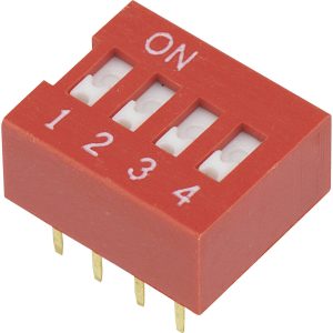 Przełącznik DIP Conrad DSR-04, ON / OFF, 4-Pin Przełącznik DIP Conrad DSR-04, ON / OFF, 4-Pin