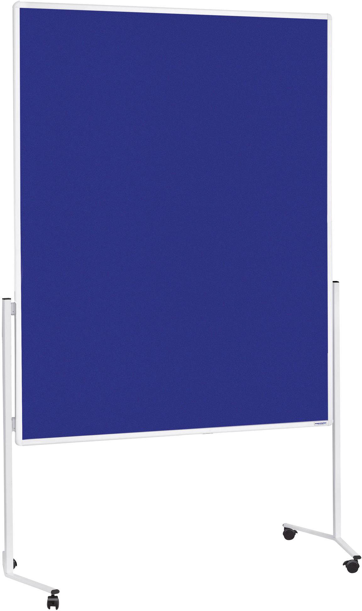 magnetoplan Panel moderacji 2111103 (D x S x W) 1730.00 x 1200 x 1500 mm filc niebieski, biały możliwość obustronnego uż - obrazek 1