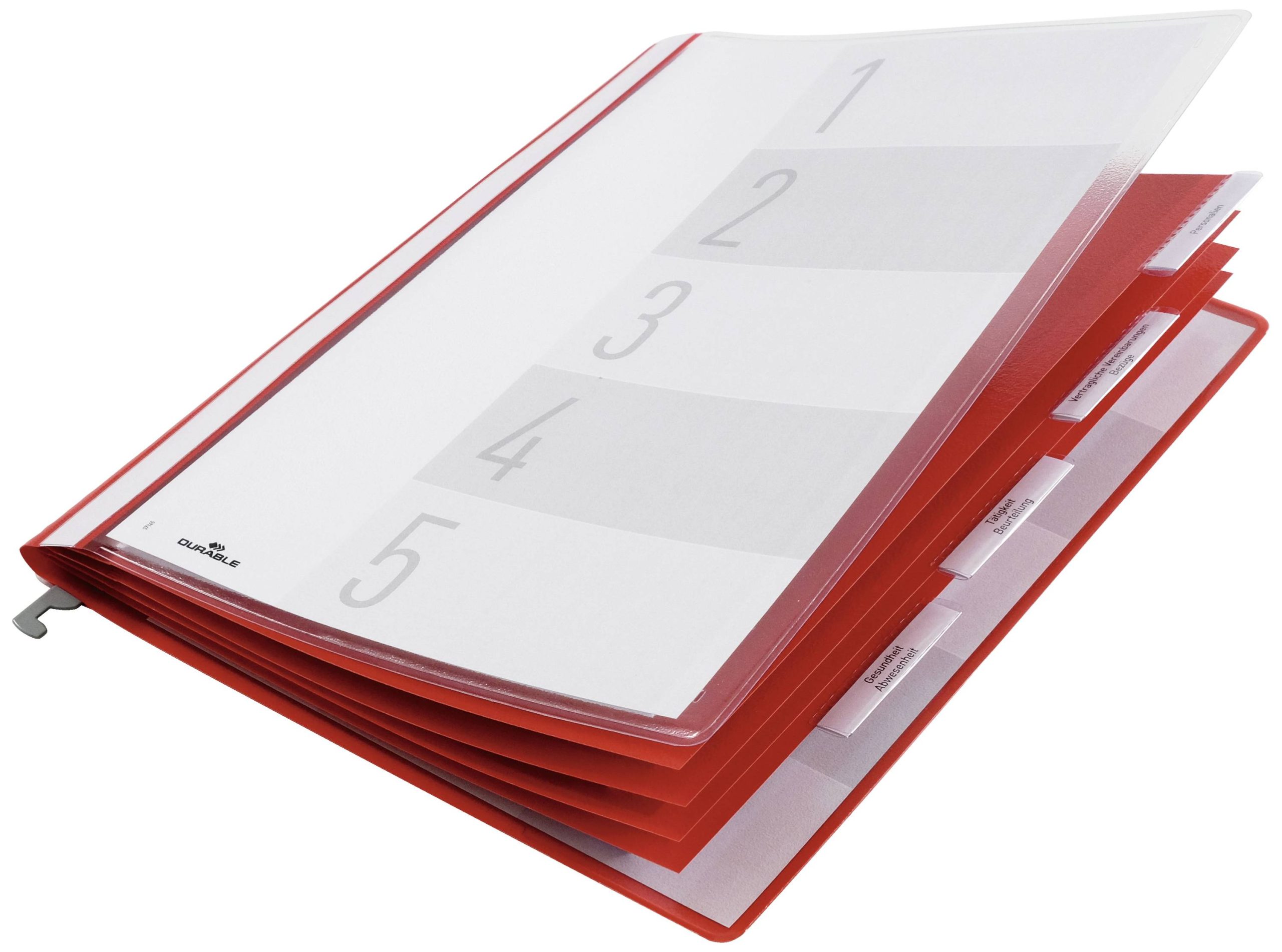 Durable Teczka osobowa 255403 255403 Liczba półek:5 czerwony 1 szt. - obrazek 1
