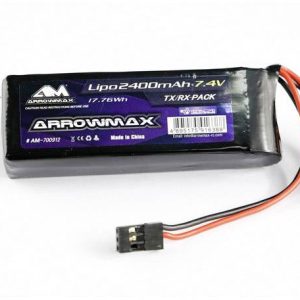 Akumulator do odbiornika (LiPo) ArrowMax AM-700912 7.4 V 2400 mAh Stick JR
