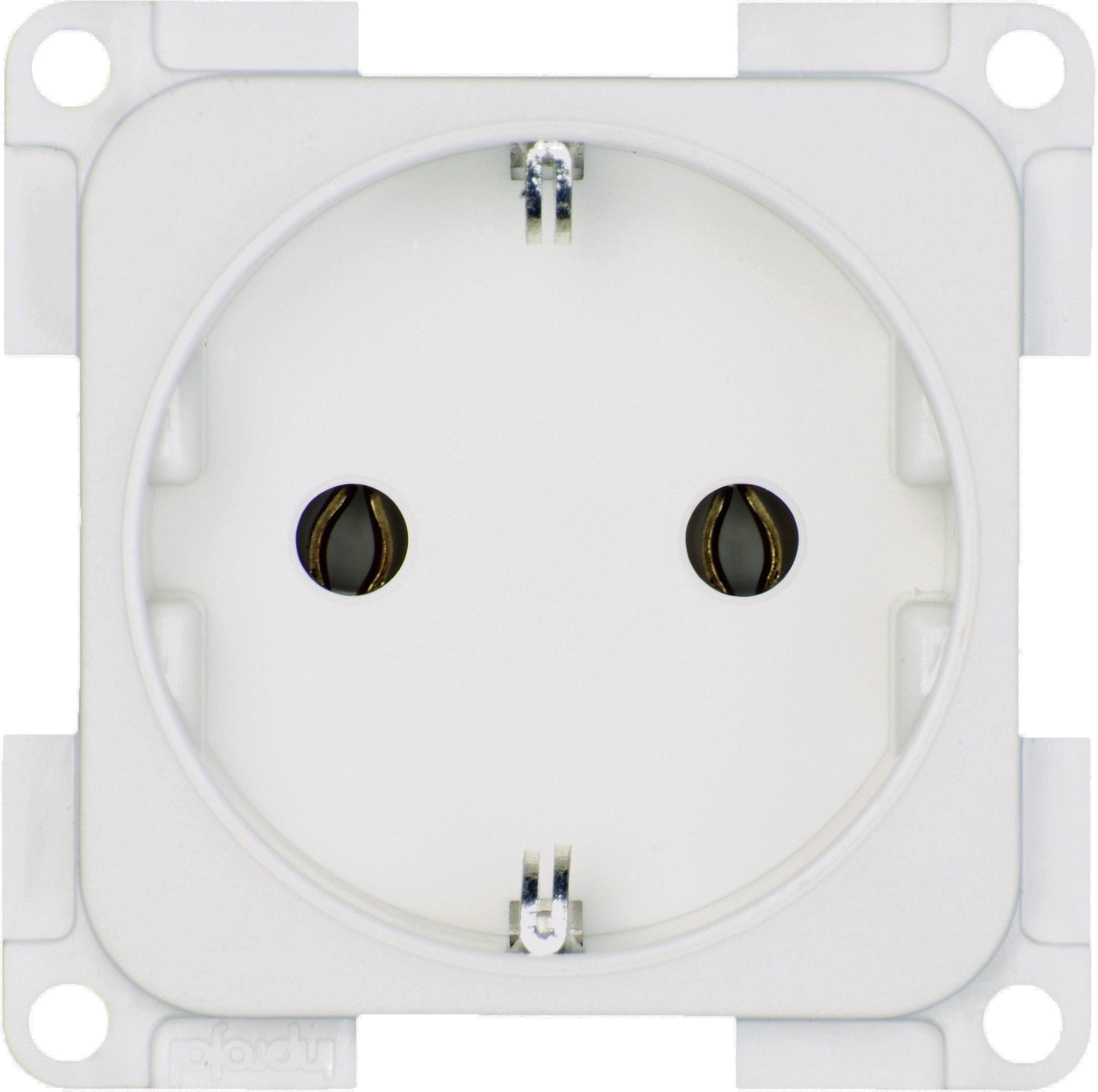 Gniazdo z uziemieniem inprojal elektrosysteme 102556, biały 1 szt. - obrazek 1