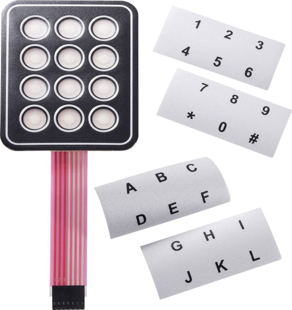 Keypad samoprzylepny, zawiera etykietę opisującą Układ klawiatury 4 x 4 APEM AC3535 1 szt.