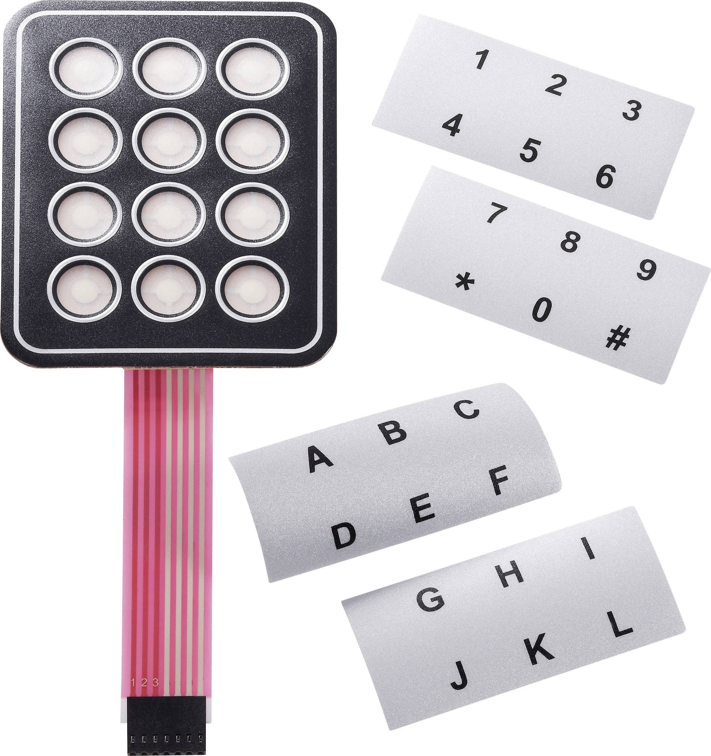 Keypad samoprzylepny, zawiera etykietę opisującą Układ klawiatury 4 x 4 APEM AC3535 1 szt. - obrazek 1