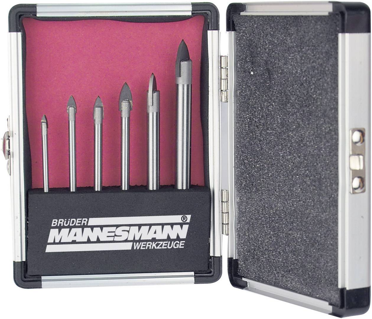 Zestaw wierteł do szkła i ceramiki Brüder Mannesmann M54806, Średnica odwiertu: 3 mm, 4 mm, 5 mm, 6 mm, 8 mm, 10 mm, uch - obrazek 1