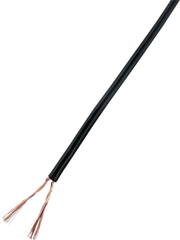 Przewód linka TRU COMPONENTS 93030c532, 2 x 1 mm², czarny, 25 m