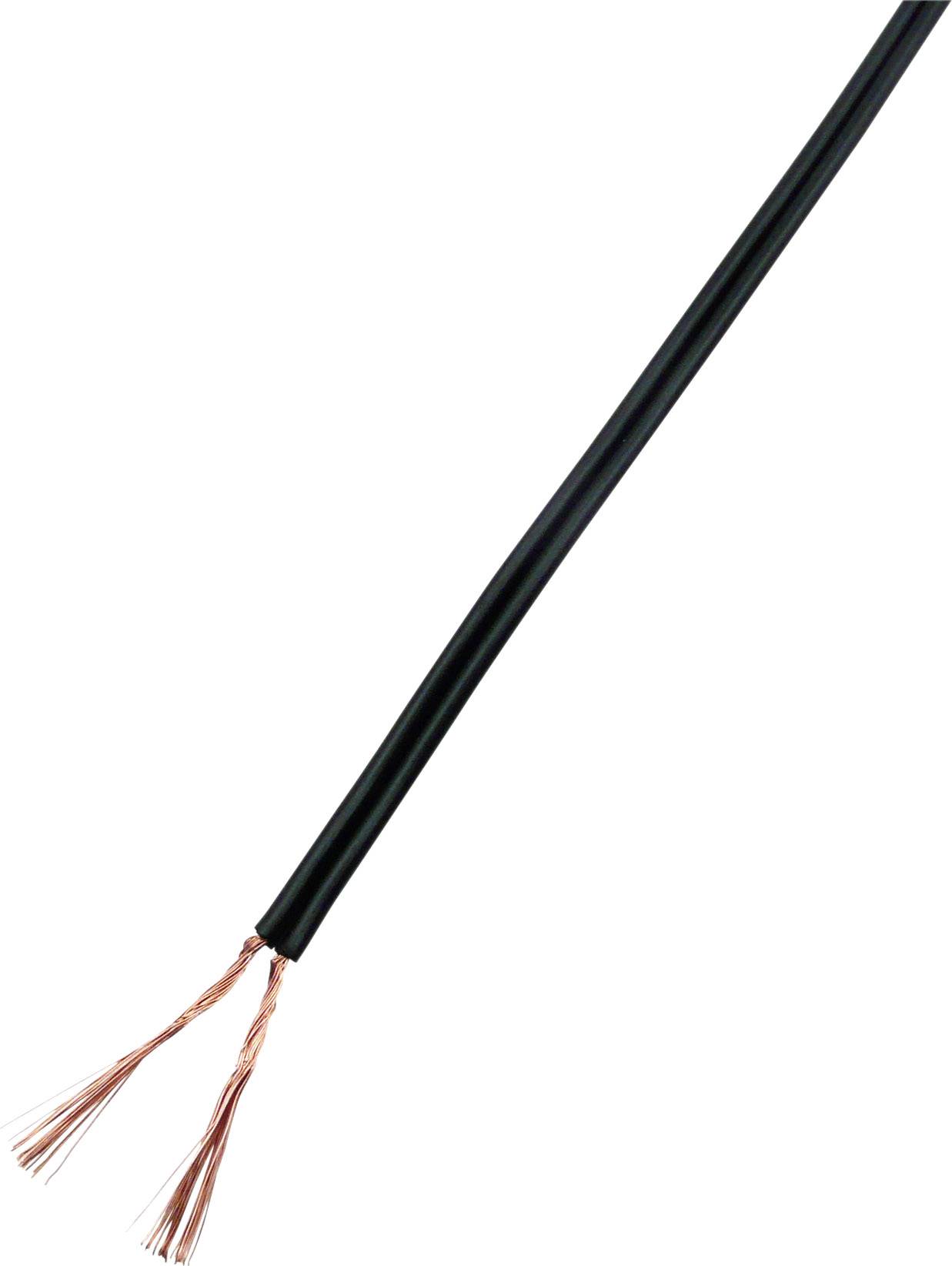 Przewód linka TRU COMPONENTS 93030c532, 2 x 1 mm², czarny, 25 m - obrazek 1