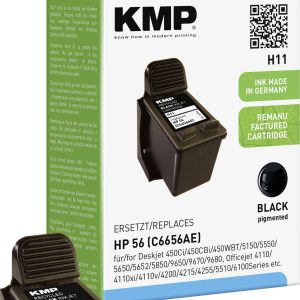 Tusz KMP H11 = HP C6656AE (56), 19 ml, zamiennik, czarny Tusz KMP H11 = HP C6656AE (56), 19 ml, zamiennik, czarny