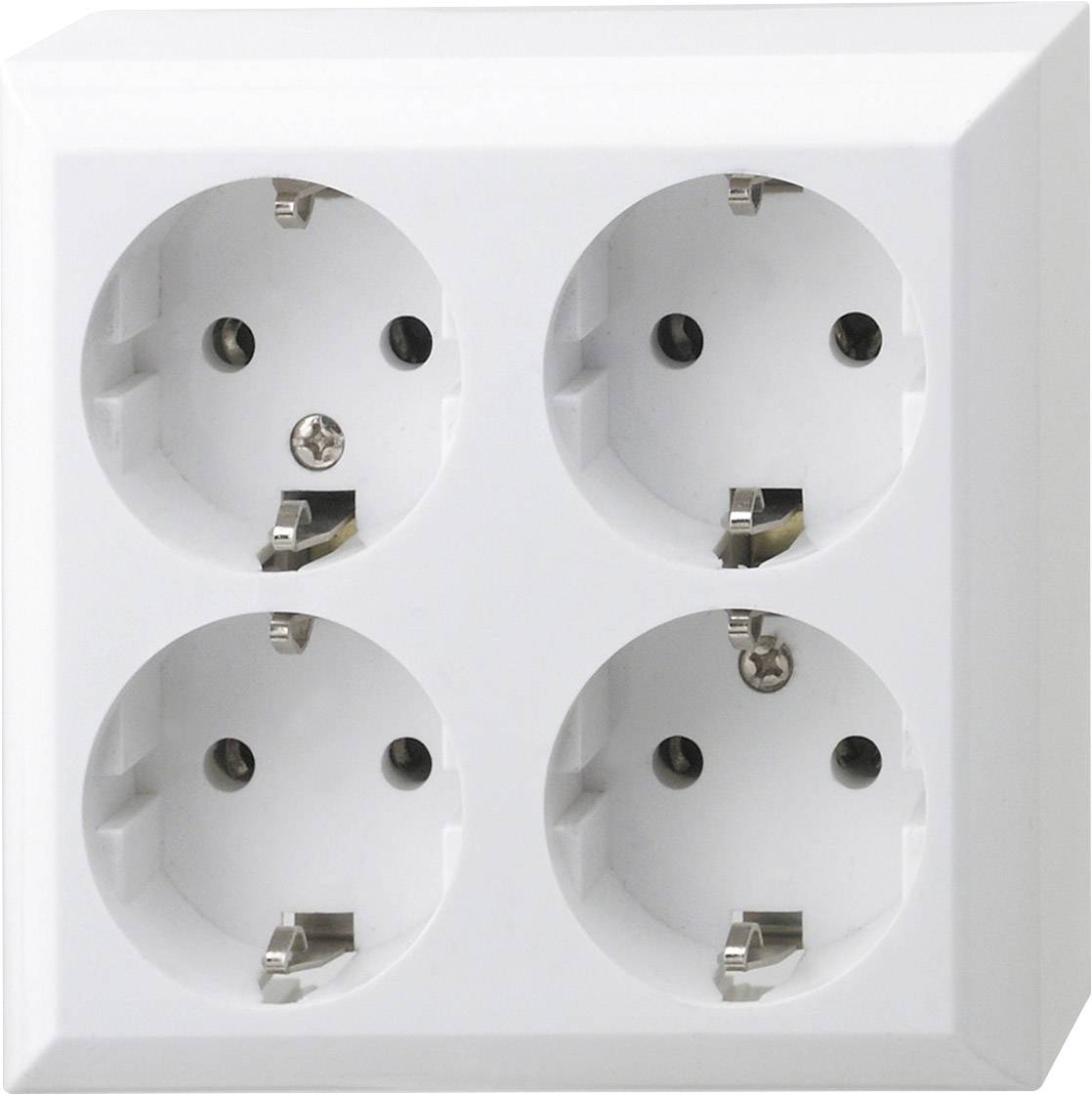 REV 4 x Komplet Gniazdo elektryczne biały 0510172555 1 szt. - obrazek 1