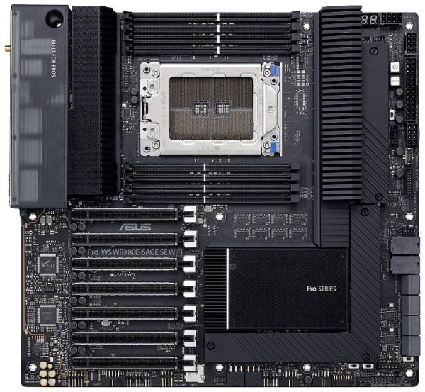 Asus sWRX 8 PRO WS WRX80E-SAGE SE WIFI Płyta główna Socket (Gniazdo procesora) AMD SP3 Standard konstrukcji ATX Chipset