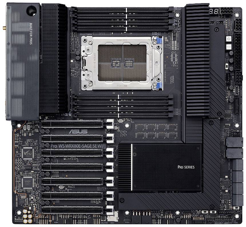 Asus sWRX 8 PRO WS WRX80E-SAGE SE WIFI Płyta główna Socket (Gniazdo procesora) AMD SP3 Standard konstrukcji ATX Chipset - obrazek 1
