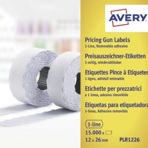 Avery-Zweckform Etykiety cenowe PLR1226 Z możliwością usunięcia Szerokość etykiety: 26 mm Wysokość etykiety: 12 mm biały Avery-Zweckform Etykiety cenowe PLR1226 Z możliwością usunięcia Szerokość etykiety: 26 mm Wysokość etykiety: 12 mm biały