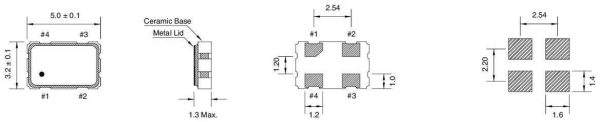 Qantek Oscylator kwarcowy QX525B36.00000C15M SMD 250 szt. taśma na dużej rolce