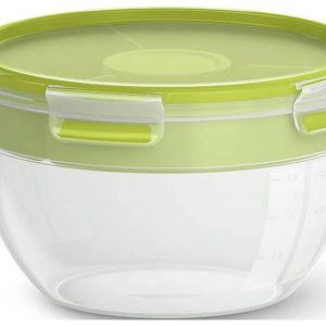 Emsa Clip & Go pudełko na sałatkę 2.6 l tworzywo sztuczne z pokrywką, wodoodporny przeźroczysty, zielony N1071300 Emsa Clip & Go pudełko na sałatkę 2.6 l tworzywo sztuczne z pokrywką, wodoodporny przeźroczysty, zielony N1071300