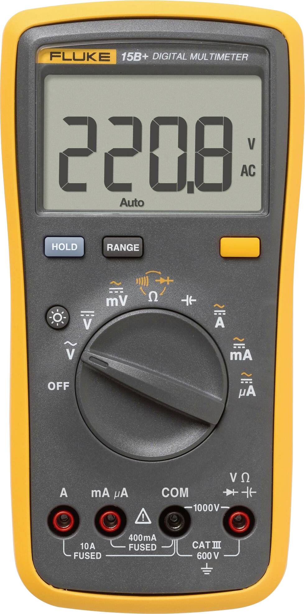Fluke 15B+/EUR Multimetr cyfrowy CAT III 600 V Wyświetlane liczby: 4000 - obrazek 1