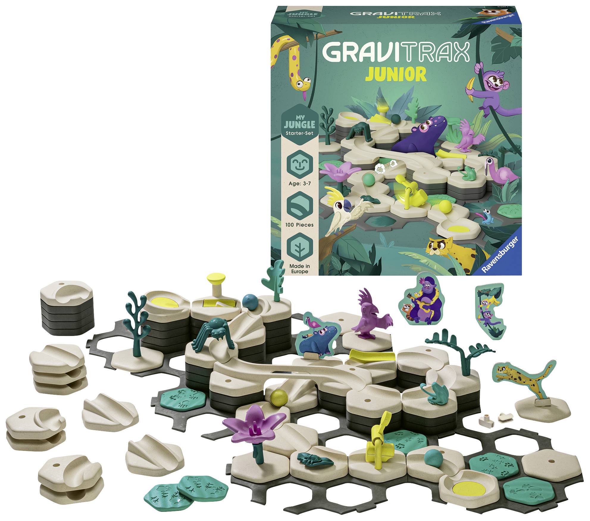 Zestaw startowy GraviTrax Junior L Jungle Ravensburger GraviTrax Junior Starter-Set L Jungle 27499 - obrazek 1