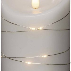 Konstsmide 1844-190 Świeca LED biały ciepła biel (Ø x W) 100 mm x 140 mm z efektem 3D, z przełącznikiem Konstsmide 1844-190 Świeca LED biały ciepła biel (Ø x W) 100 mm x 140 mm z efektem 3D, z przełącznikiem