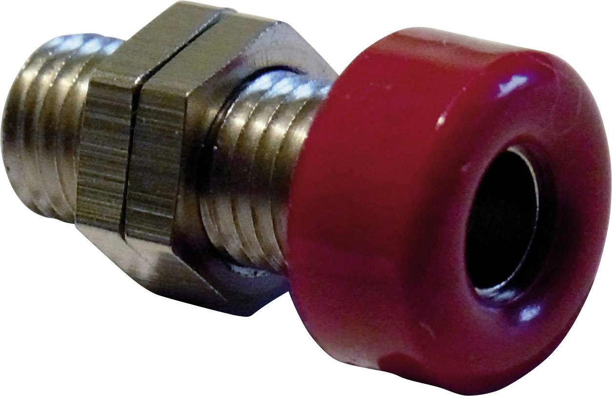 Gniazdo bananowe Schnepp BU 4000, izolowane, O 4 mm, 18.5 mm, 16 A, czerwone - obrazek 1