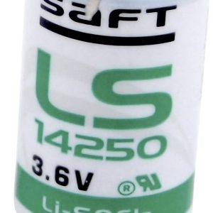 Bateria 1/2 AA Saft LS142503PFRP, 3.6 V, 1200 mAh, litowe, U-piny do lutowania, 1 szt. Bateria 1/2 AA Saft LS142503PFRP, 3.6 V, 1200 mAh, litowe, U-piny do lutowania, 1 szt.